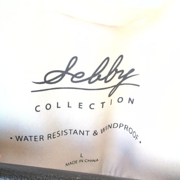 Sebby Double Breasted Cream SoftShell Trench Coat Detachable Hood Women's Large - Picture 4 of 10